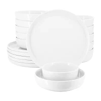 Elama Duncan 18 Piece 18-pc. Porcelain Dinnerware Set