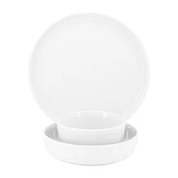 Elama Duncan 18 Piece 18-pc. Porcelain Dinnerware Set