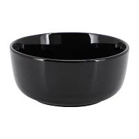 Elama Duncan 18 Piece Black 18-pc. Porcelain Dinnerware Set