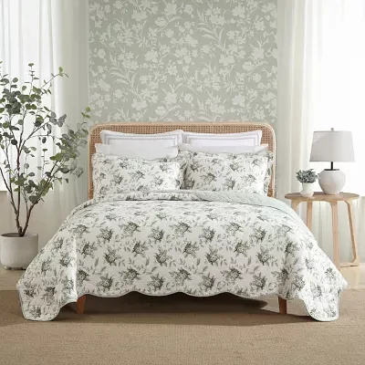 Laura Ashley Portland Floral Quilt Set