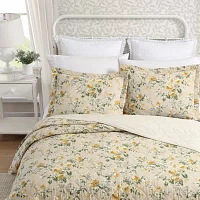 Laura Ashley Roses Quilt Set