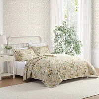 Laura Ashley Roses Quilt Set