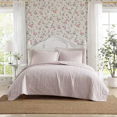 Laura Ashley Marta Stripe Quilt Set