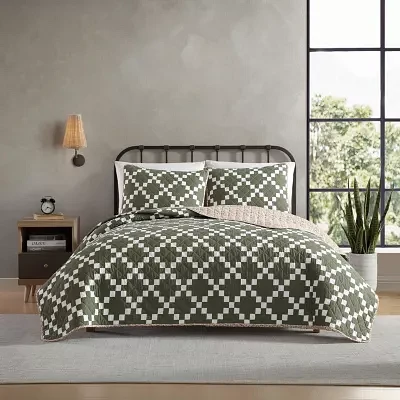 Eddie Bauer Diamond Floral Quilt Set