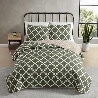 Eddie Bauer Diamond Floral Quilt Set