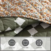 Eddie Bauer Diamond Floral Quilt Set