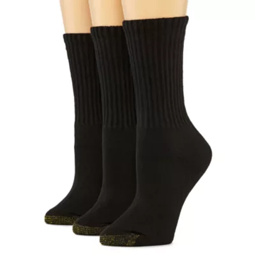 Gold Toe Ultra Tec 3 Pair Crew Socks Womens