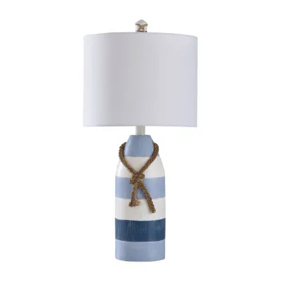 Stylecraft 10 W Blue Stripe Table Lamp