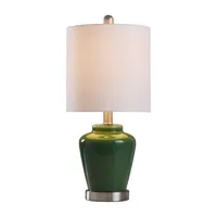 Stylecraft 9 W Green & Steel Table Lamp