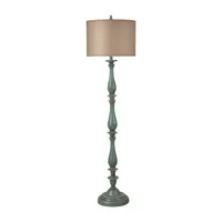 Stylecraft 16 W Distressed Blue Floor Lamp