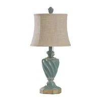 Stylecraft Cameron Distressed Ocean Blue Table Lamp