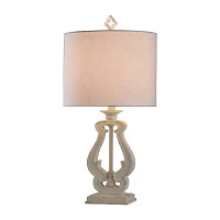 Stylecraft 12 W Distressed White Table Lamp