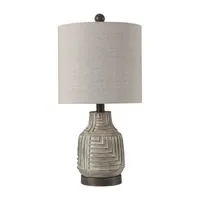 Stylecraft 10.5 W Gray Table Lamp