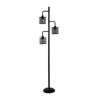 Stylecraft Three Pendant Black Floor Lamp