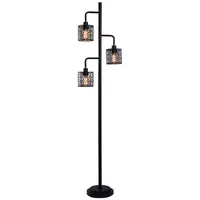 Stylecraft Three Pendant Black Floor Lamp