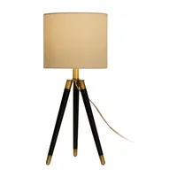 Stylecraft Iggy Black And Gold Tripod Table Lamp