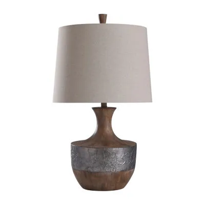 Stylecraft Darley 17" Chestnut & Silver Table Lamp