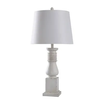 Stylecraft Istress 16" W Old White Table Lamp