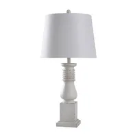 Stylecraft Istress 16" W Old White Table Lamp