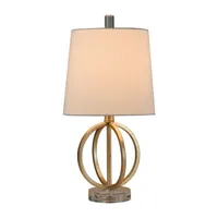 Stylecraft Flora 9.5 W Antique Gold Table Lamp