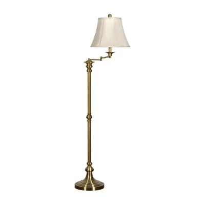Stylecraft 14 W Antique Brass Floor Lamp
