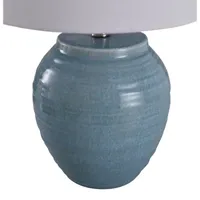 Stylecraft 12.5 W Light Blue Crackle Table Lamp