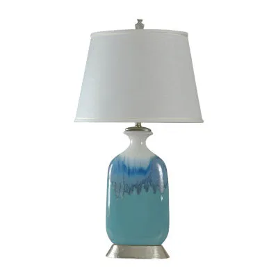 Stylecraft 19 W Blue & White Ceramic Table Lamp