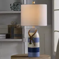 Stylecraft 10 W Blue Stripe Table Lamp