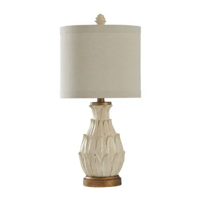 Stylecraft 11 W Off-White & Brown Table Lamp