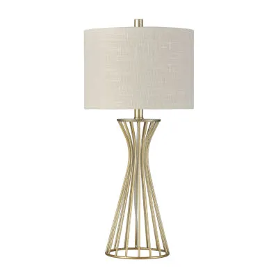 Stylecraft 12.5 W Champange Gold Metal Table Lamp