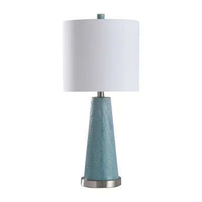 Stylecraft 11 W Teal & Steel Table Lamp