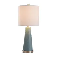 Stylecraft 11 W Teal & Steel Table Lamp