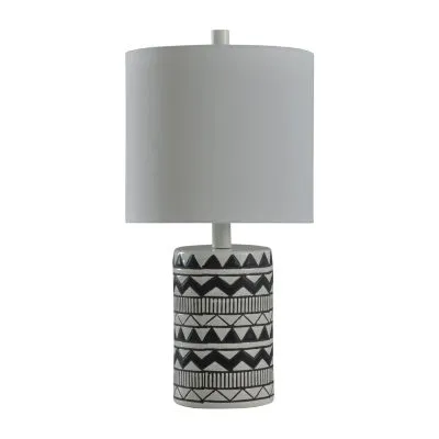 Stylecraft 10 W Black & White Table Lamp