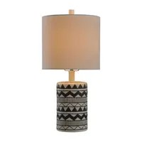 Stylecraft 10 W Black & White Table Lamp