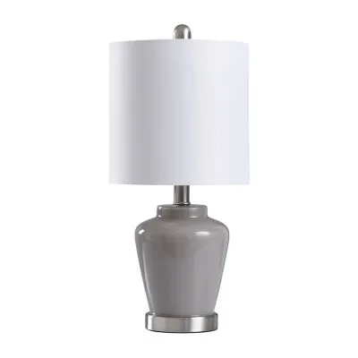 Stylecraft Accent Gray Glass Table Lamp