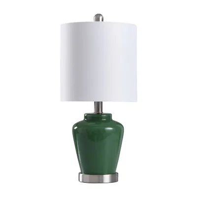 Stylecraft 9 W Green & Steel Table Lamp