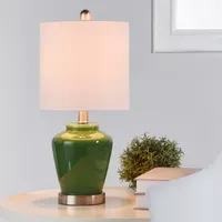 Stylecraft 9 W Green & Steel Table Lamp