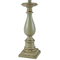 Stylecraft 14 W Distressed Green Table Lamp