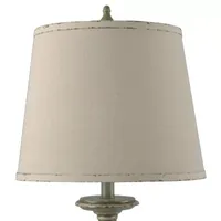 Stylecraft 14 W Distressed Green Table Lamp