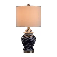 Stylecraft 12 W Blue And White Table Lamp