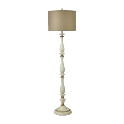 Stylecraft 16 W White & Gold Floor Lamp