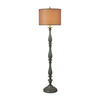 Stylecraft 16 W Distressed Blue Floor Lamp