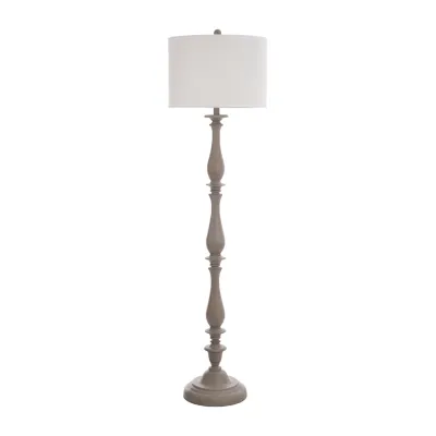 Stylecraft Charlton Distressed Gray Floor Lamp