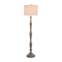 Stylecraft Charlton Distressed Gray Floor Lamp