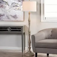 Stylecraft Charlton Distressed Gray Floor Lamp