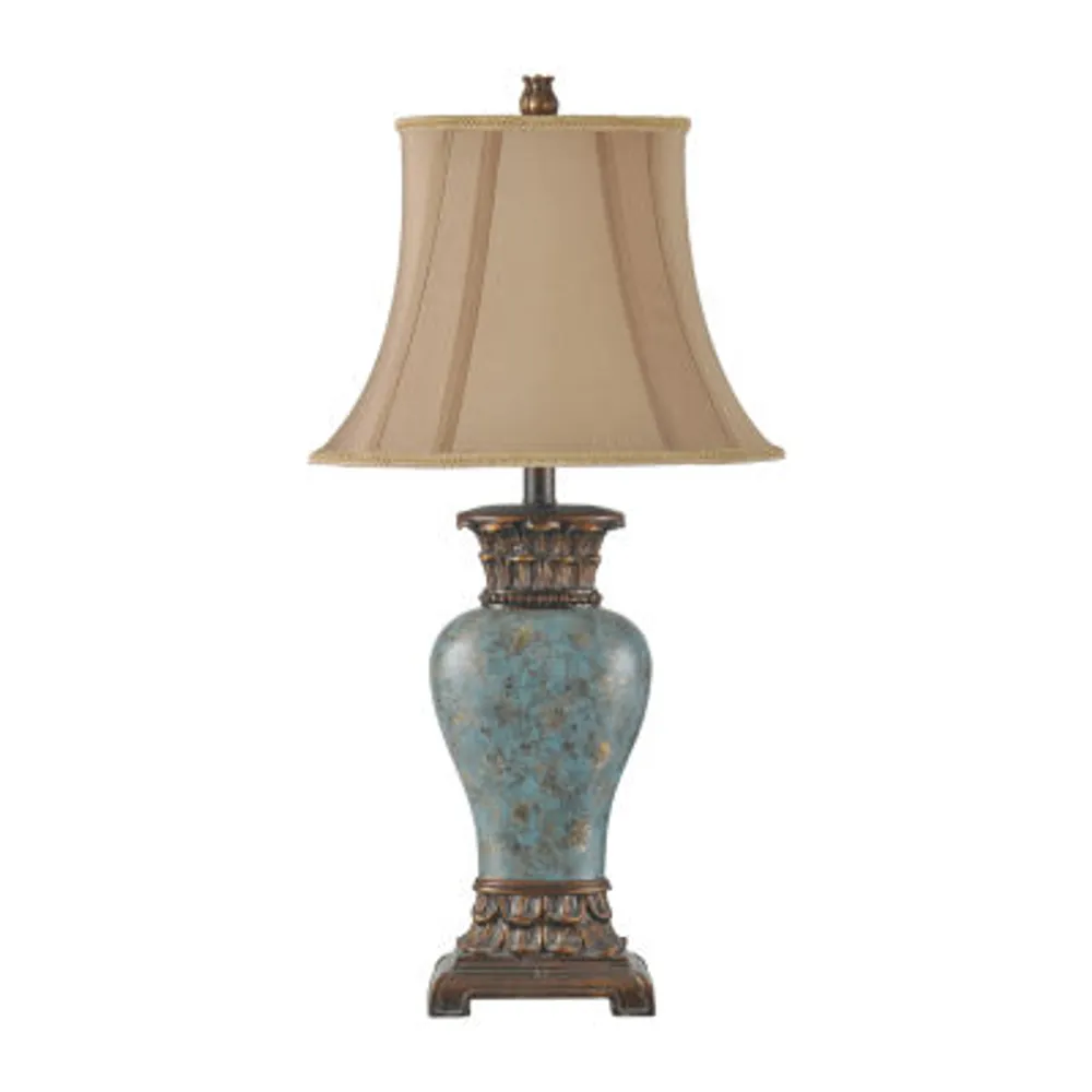 Stylecraft Blue And Bronze Table Lamp