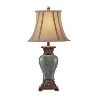 Stylecraft Blue And Bronze Table Lamp
