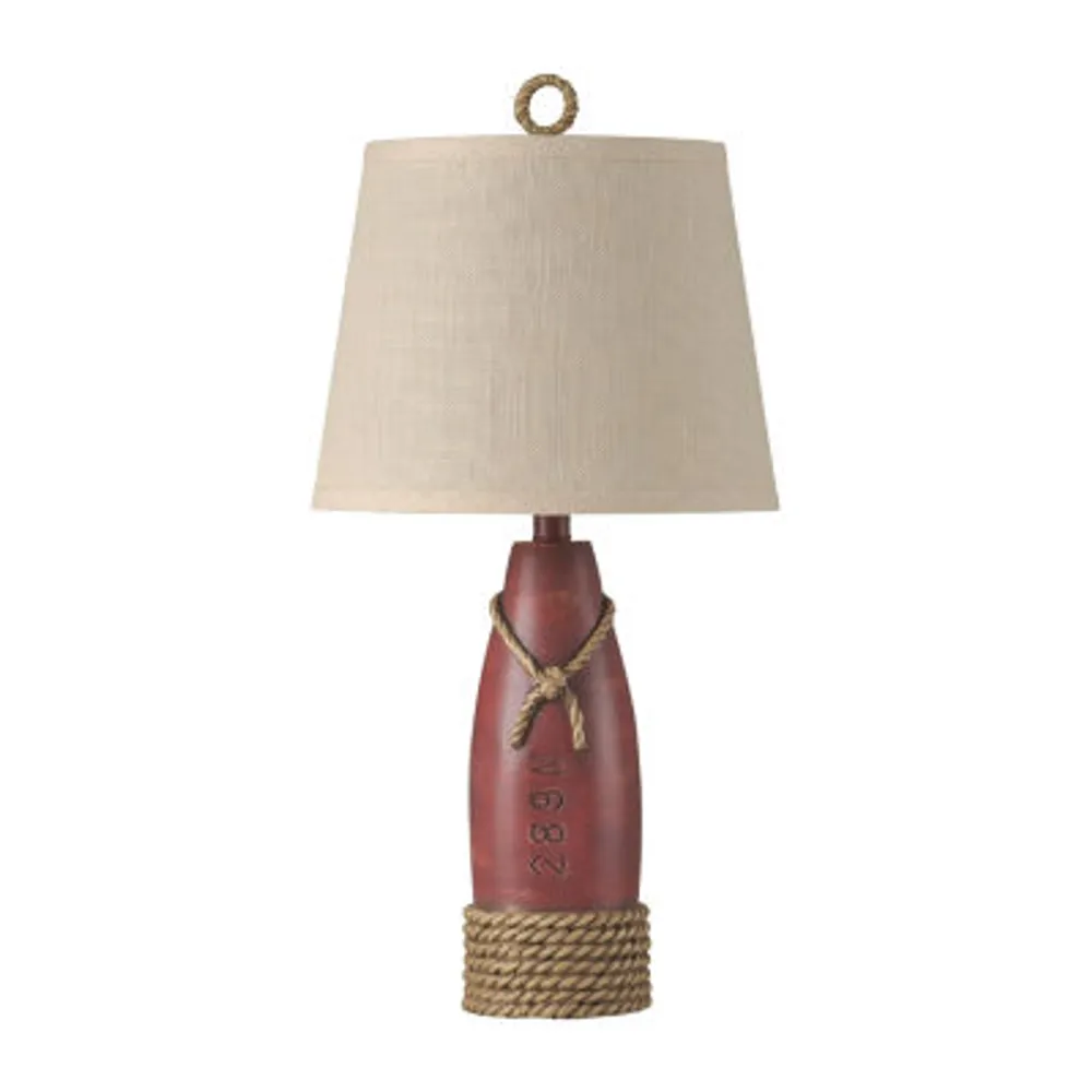 Stylecraft 13 W Nantucket Red Table Lamp