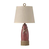 Stylecraft 13 W Nantucket Red Table Lamp