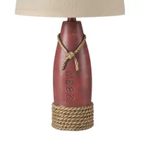 Stylecraft 13 W Nantucket Red Table Lamp